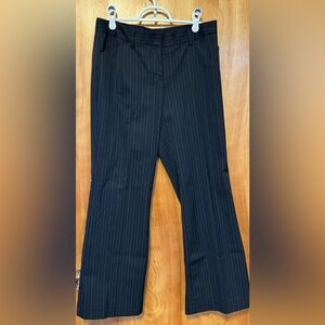 Express Editor Black Pinstripe Dress Pants